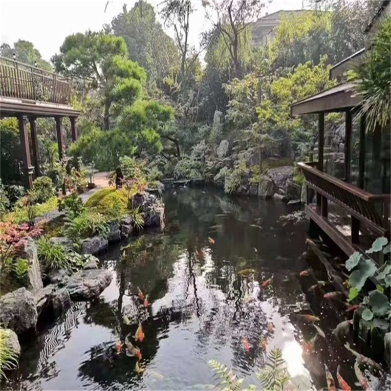 长宁庭院小型鱼池假山图片